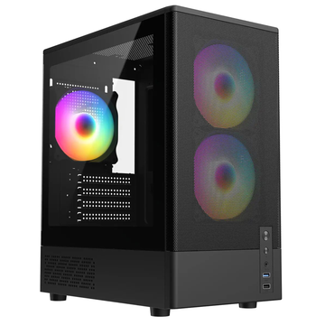 CiT F3 Mid Tower Gaming Case - Black